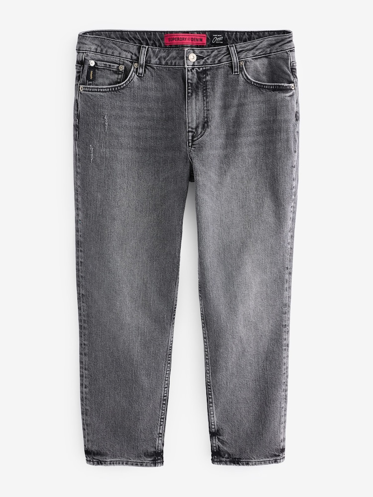 Superdry Echo Black 2 Vintage Mid Rise Slim Jeans - Image 1 of 1