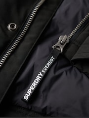 Superdry Jet Black Everest Hooded Puffer Gilet - Image 10 of 11