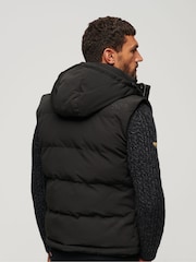 Superdry Jet Black Everest Hooded Puffer Gilet - Image 6 of 11