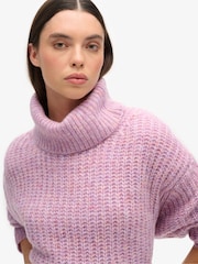 Zaprašena vrtnica Twist - Superdry Čopasto rebro Slouch Nk pulover - Slika 3 iz 5