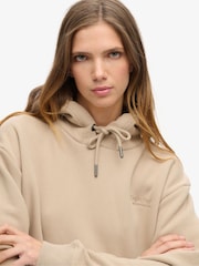 Superdry Cobblestone Grey Essential Hooded Sweat Dress - Image 3 of 4