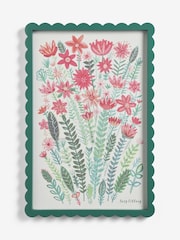 Lucy Tiffney Pink/Green Floral Canvas Framed Wall Art - Image 3 of 4