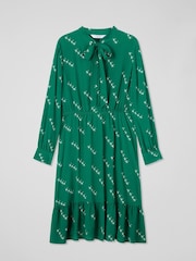LK Bennett Green Valerie Petite Modernist Print Shirt Dress - Image 4 of 4