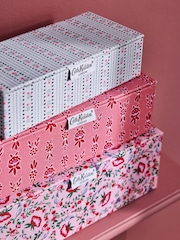 Cath Kidston Set of 3 Pink Floral Storage Boxes - Image 1 of 7