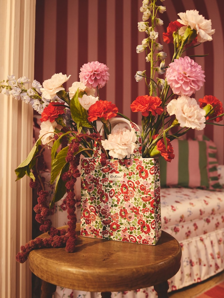Cath Kidston Red Floral Hand Bag Vase - Image 1 of 5