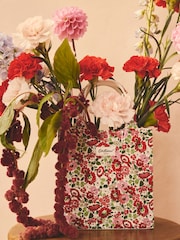 Cath Kidston Red Floral Hand Bag Vase - Image 2 of 5