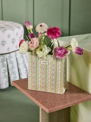 Cath Kidston Cream/Pink/Green Hand Bag Vase - Image 1 of 4