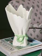 Cath Kidston White/Green Bouquet Vase - Image 2 of 4