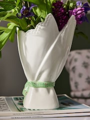 Cath Kidston White/Green Bouquet Vase - Image 4 of 4