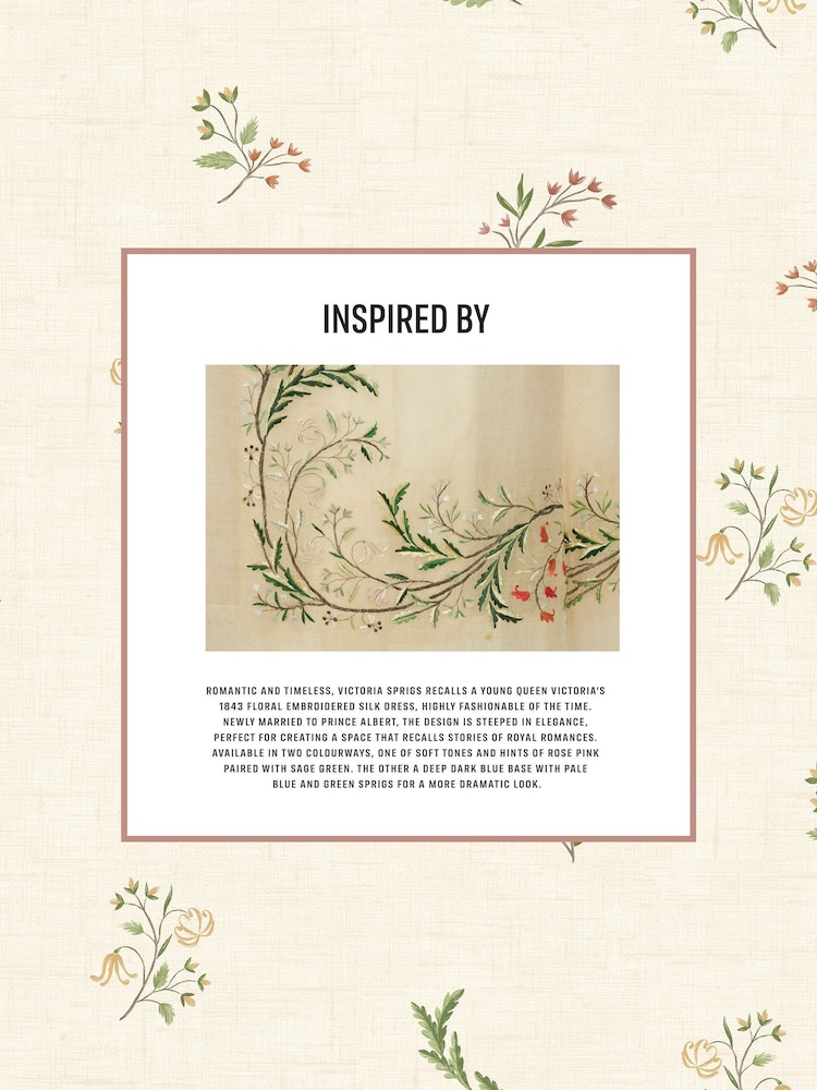 Historic Royal Palaces Spring Victoria Sprigs Made To Measure Roman Blinds - Image 2 of 7 Historic Royal Palaces Spring Victoria Sprigs Made To Measure Roman Blinds - Image 2 of 7