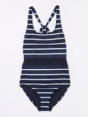 FatFace Blue Tummy Control Breton Swimsuit - Image 1 of 1