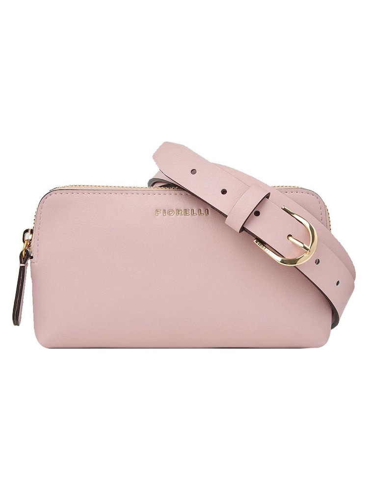 Fiorelli Pink Lottie Zip Top Belt Bag - Image 1 of 2 Fiorelli Pink Lottie Zip Top Belt Bag - Image 1 of 2
