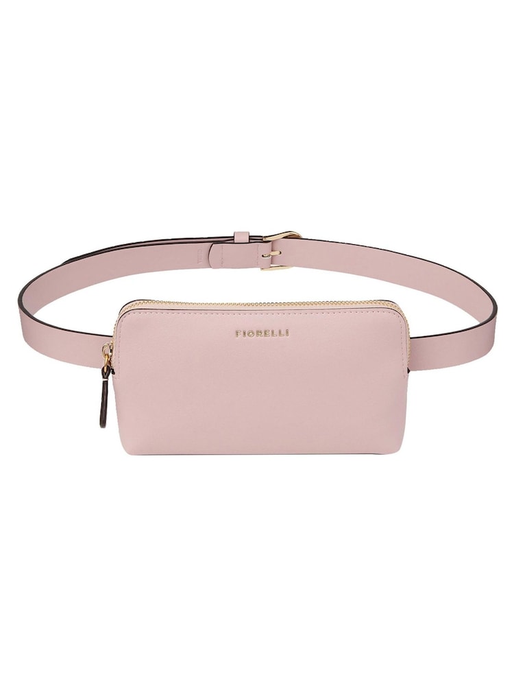 Fiorelli Pink Lottie Zip Top Belt Bag - Image 2 of 2 Fiorelli Pink Lottie Zip Top Belt Bag - Image 2 of 2