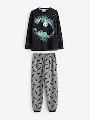 Brand Threads Black Batman Boys 100% Cotton Pyjama Set - Image 1 of 2