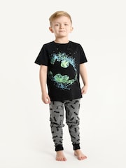 Brand Threads Black Batman Boys Short Sleeve 100% Cotton Pyjama Set - Image 1 of 4