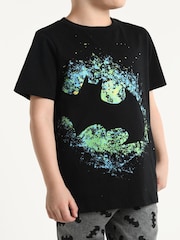 Brand Threads Black Batman Boys Short Sleeve 100% Cotton Pyjama Set - Image 2 of 4