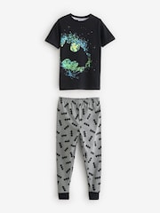 Brand Threads Black Batman Boys Short Sleeve 100% Cotton Pyjama Set - Image 3 of 4