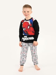 Brand Threads Grey Spiderman Boys 100% Cotton Pyjama Set - Image 1 of 4