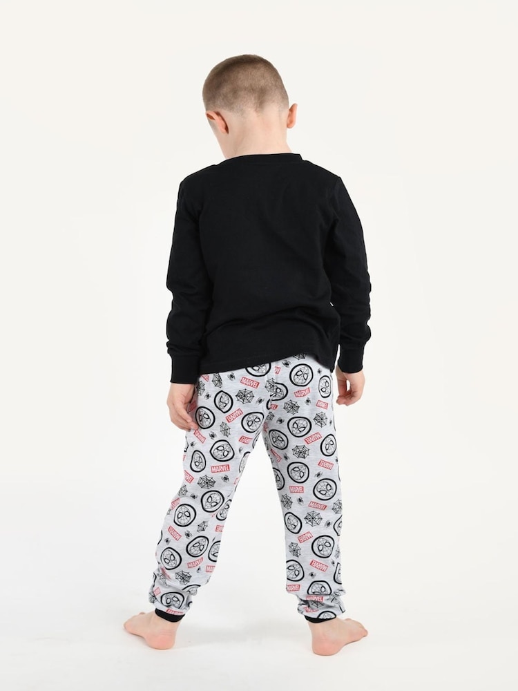 Brand Threads Grey Spiderman Boys 100% Cotton Pyjama Set - Image 2 of 4
