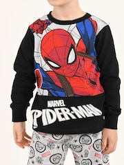 Brand Threads Grey Spiderman Boys 100% Cotton Pyjama Set - Image 3 of 4