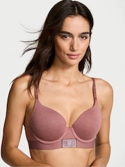 Victoria's Secret Vintage Rose Pink Push Up Shine Patch Bra - Image 1 of 3