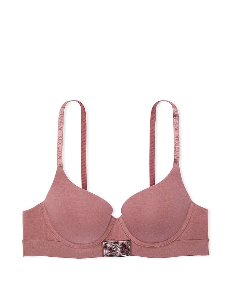 Victoria's Secret Vintage Rose Pink Push Up Shine Patch Bra - Image 3 of 3