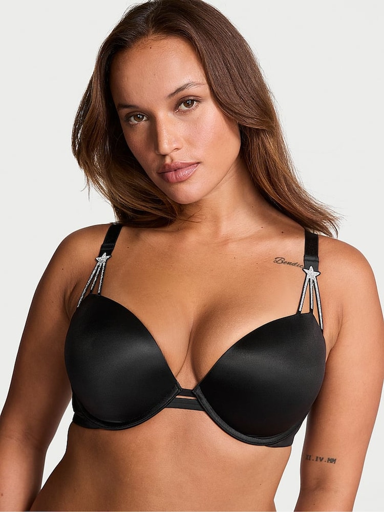 Victoria's Secret Black Star Shine Push Up Bra - Image 1 of 3