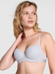 Hortensia blauw met imitatiediamanten - Victoria's Secret PINK beha van kant - Image 1 of 4