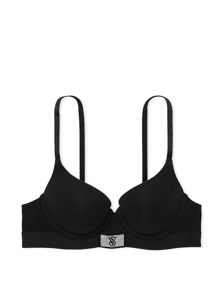 Victoria's Secret Black Push Up Shine Patch Bra - Image 3 of 3
