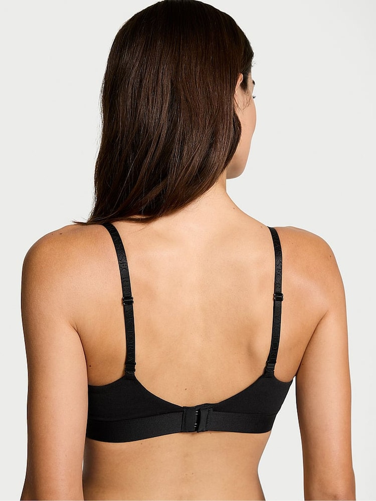 Victoria's Secret Black Non Wired Lightly Lined Shine Patch Bra - Image 2 of 4