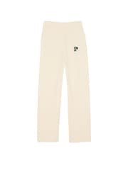 Victoria's Secret PINK White Shell Straight Leg Fleece Joggers - Image 3 of 3