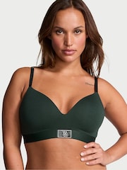 Victoria's Secret Botanical Green Non Wired Lightly Lined Shine Patch Bra - Image 1 of 3