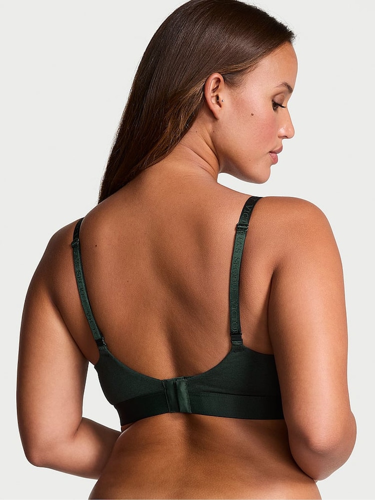 Victoria's Secret Botanical Green Non Wired Lightly Lined Shine Patch Bra - Image 2 of 3