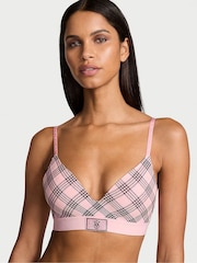 Victoria's Secret Pink Plaid Non Wired Lightly Lined Shine Patch Bra - Image 1 of 3