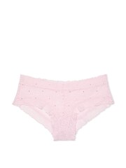 Victoria's Secret PINK Pink Tulip Diamante Cheeky Floral Lace Knickers - Image 3 of 3