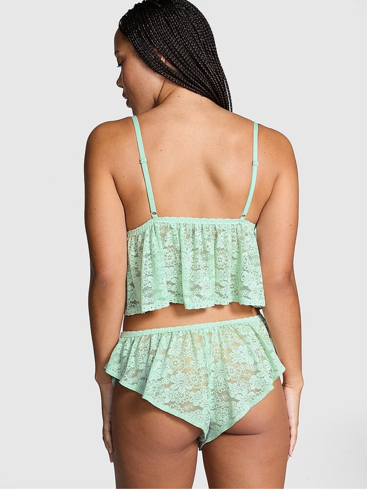Victoria's Secret PINK Mint Green Lace Cami Pyjama Set - Image 2 of 3