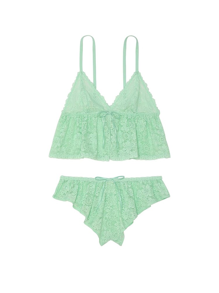 Victoria's Secret PINK Mint Green Lace Cami Pyjama Set - Image 3 of 3