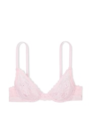 Roze tulp met imitatiediamanten - Victoria's Secret PINK - Diepuitgesneden beha met kant - Image 4 of 4