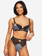 Ann Summers Grey Animal Rapturous High Waist Brazilian Briefs - Image 4 of 5