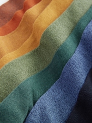 Blue/Orange/Green 8 Pack Embroidered Lasting Fresh Socks - Image 11 of 11