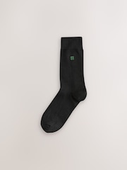 Black 10 Pack Embroidered Lasting Fresh Socks - Image 7 of 14
