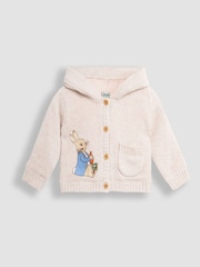 JoJo Maman Bébé Neutral Baby Peter Rabbit Cosy Hooded Cardigan - Image 1 of 4