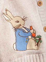 JoJo Maman Bébé Neutral Baby Peter Rabbit Cosy Hooded Cardigan - Image 4 of 4