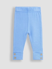 JoJo Maman Bébé Blue Jersey Top And Rib Legging Set - Image 4 of 5