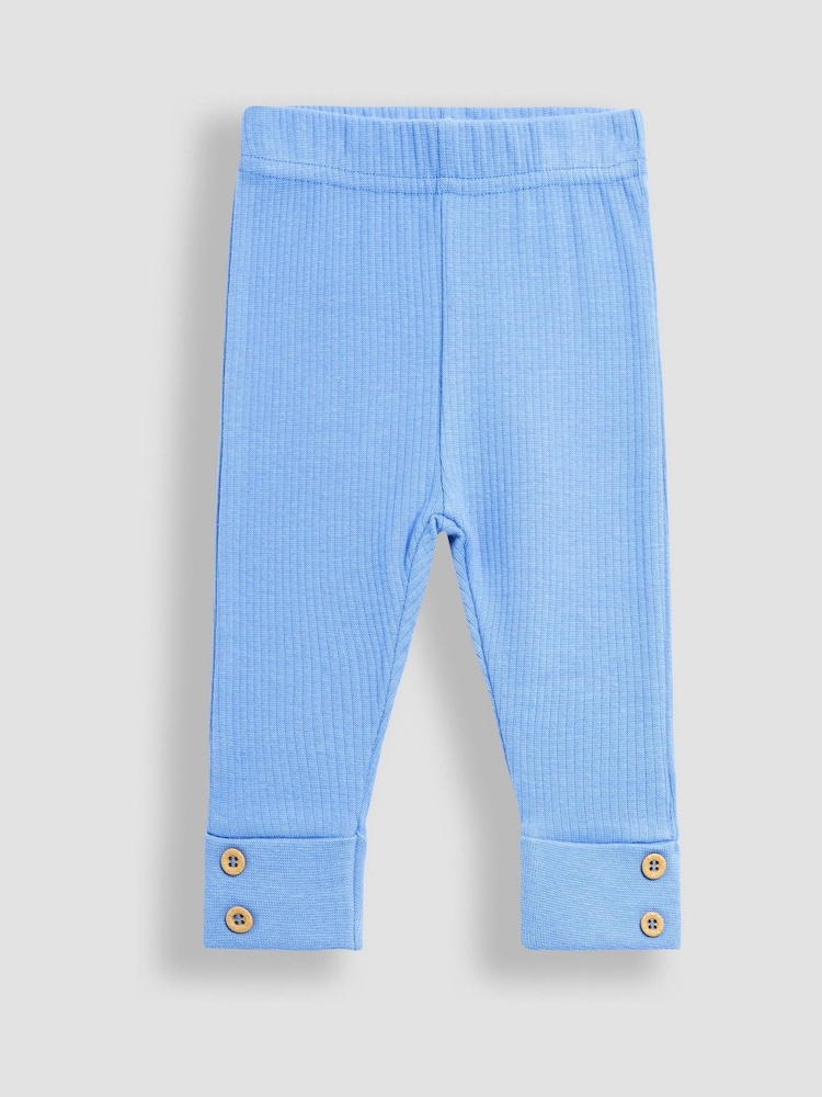 JoJo Maman Bébé Blue Jersey Top And Rib Legging Set - Image 4 of 5