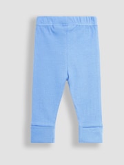 JoJo Maman Bébé Blue Jersey Top And Rib Legging Set - Image 5 of 5