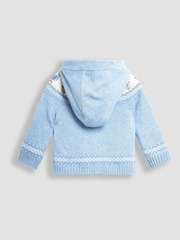 JoJo Maman Bébé Blue Baby Peter Rabbit Cosy Hooded Cardigan - Image 2 of 3