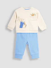 JoJo Maman Bébé Cream Peter Rabbit Sweatshirt And Cosy Trousers Set - Image 1 of 10