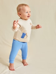 JoJo Maman Bébé Cream Peter Rabbit Sweatshirt And Cosy Trousers Set - Image 8 of 10