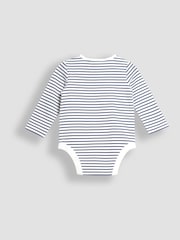 JoJo Maman Bébé Navy Velour Dungarees & Top Set - Image 5 of 10